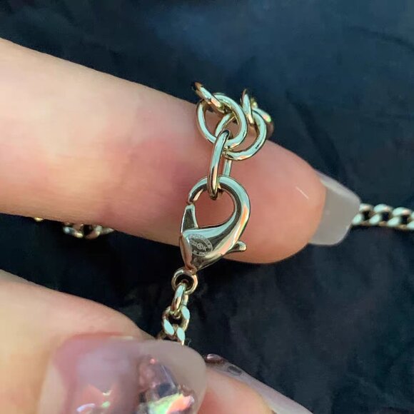 Authentic Chanel Crystal CC Pendant Necklace Like New - Picture 5 of 5